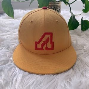 Vintage Mitchell & Ness Yellow Atlanta Flames Hat